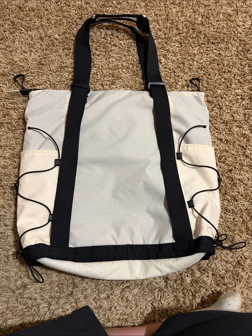 The North Face Borealis  Cream and Black Tote/Backpack